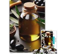 Olive Oil Still Life Puzzle en Bois pour Adultes | Des détails du motif nets - une méthode de montage claire à son propre rythme.