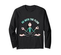 Olive Oyl « Go with the Flow » Yoga pour la journée de l'humanité Manche Longue