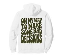 Olive Retro, en Route pour Prendre de Mauvaises décisions, Party Beach Sweat à Capuche