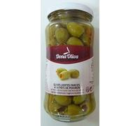Olive Verte Farcie à la Pate de Poivron Calibre 241/260 Dona Oliva 210 g - Lot de 6
