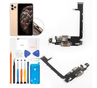 Olivechard Connecteur de station de charge pour iPhone 11 Pro Max - Câble | Pièce équipée d'IC, colle d'étanchéité du cadre et outils, corrige les défauts de détection de câble Lightning/USB ou de