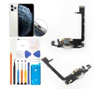 Olivechard Connecteur de station de charge pour iPhone 11 Pro Max - Câble | Pièce équipée d'IC, colle d'étanchéité du cadre et outils, corrige les défauts de détection de câble Lightning/USB ou de
