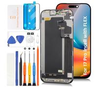 Olivechard Écran de rechange InCell pour iPhone 17 Pro avec capteur de proximité Câble flexible 6,3" Écran tactile Digitizer Kit de réparation A3256 A3523 A3522 A3524