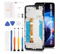 Olivechard Écran de rechange pour Cricket Outlast 5G 2024 SN509C 6,7" IPS TFT LCD Écran tactile Digitizer Assemblée avec cadre AT&T Motivate Pro 5G SN509A Noir