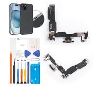 Olivechard Flex de remplacement du port de charge USB-C pour iPhone 16 Plus | Connecteur de station d'accueil USB-C flexible pour chargement intermittent / réparation de données, rose