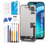 Olivechard InCell Écran de rechange pour iPhone 17 avec capteur de proximité Câble flexible 6,3" Écran tactile Digitizer Kit de réparation A3520 A3258 A3519 A3521