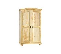 OLIVER - Armoire 2 Portes + Penderie Bois Massif Naturel -