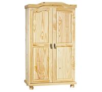 OLIVER - Armoire 2 Portes + Penderie Bois Massif Naturel -