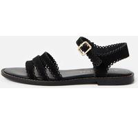 Oliver Bonas Oliver Bonas Black Strap Flat Leather Sandals
