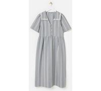 Oliver Bonas Oliver Bonas Blue Gingham Sailor Collar Midi Dress Blue EU 38 (UK 10)