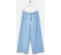 Oliver Bonas Oliver Bonas Blue Light Chambray Wide Leg Trousers