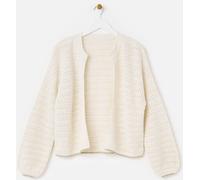 Oliver Bonas Oliver Bonas Cream Ecru Sparkle Open Front Cardigan