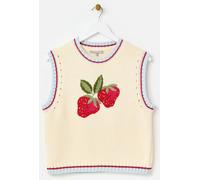 Oliver Bonas Oliver Bonas Cream Embroidered Knitted Tank Top