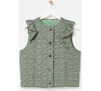 Oliver Bonas Oliver Bonas Green Checked Heart Quilted Gilet