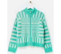 Oliver Bonas Oliver Bonas Green Zip Up Knitted Bomber Jacket