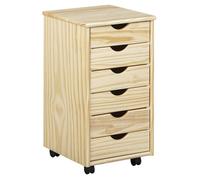 AltoBuy Oliver - Caisson 6 Tiroirs Bois Massif Naturel