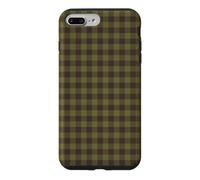 Oliver Green Brown Vichy Esthétique Preppy Girly Fashion Coque pour iPhone 7 Plus/8 Plus