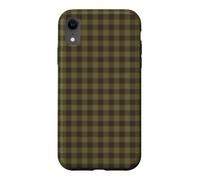 Oliver Green Brown Vichy Esthétique Preppy Girly Fashion Coque pour iPhone XR