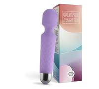 Oliver James Vibromasseur Personnel de Voyage - Silencieux, Puissant et Rechargeable - 20 Modes de Vibration et 8 Vitesses Pour Détendre Tout le Corps et Apaiser les Tensions Musculaires, Brum Lavande