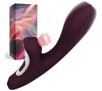 Oliver James Vibromasseur Rabbit Tapotant - Sextoy Silencieux à Double Moteur, 7 Modes de Vibration et 7 de Tapotement | Stimulateur Clitoridien et Point G, Silicone Étanche pour Femmes et Couples