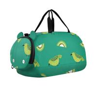 Oliver Jeffers Petit sac de sport multifonction avec compartiment à chaussures pour garçons et filles Motif kiwi Jade Bird Vert 2