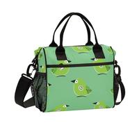 Oliver Jeffers Style Kiwi Jade Bird Boîte à déjeuner réutilisable avec bandoulière pour homme pour la maternelle Grande para Mujer de Trabajo Vert