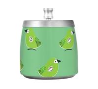 Oliver Jeffers Style Kiwi Jade Bird Design Vert Acier inoxydable (mot-clé) (utilisateur), (prop1) (mot long) (scénario)