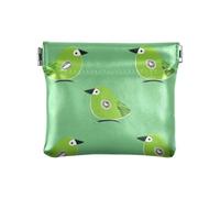 Oliver Jeffers Style Kiwi Jade Oiseau Vert Mode PU Cuir Petite Pièce de monnaie Pratique Organisateur de Cartes Clé pour Femme Monedero de Tela para Mujer