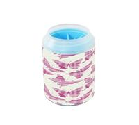 Oliver Jeffers Style Papillon Rose Beige Magenta Station de nettoyage de pattes portable en silicone souple Fournitures et accessoires pour animaux de compagnie Nettoie en douceur les pattes après les