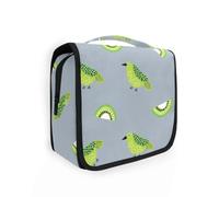 Oliver Jeffers Trousse de toilette de voyage étanche avec crochet de suspension Motif Kiwi Jade Bird Vert Gris