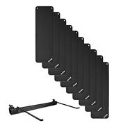 OLIVER Lot de 10 tapis de gymnastique avec œillets et support mural 180 x 60 x 1 cm - surface structurée antidérapante - amorti confortable - tapis fitness yoga pilates entraînement