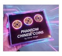 Oliver Magic Phantom of Chinese Coins : Ensemble de pièces de monnaie du palais chinois pour tours de magie de close-up, illusions et pièces de monnaie à apparaître et à disparaître (Gimmick)