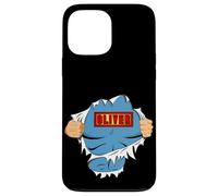 Oliver Name Superhero Gift for Boys Named Oliver Coque pour iPhone 13 Pro Max