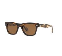 Oliver Peoples Homme Oliver Peoples OV5393SU OLIVER SUN 100357 Lunettes de soleil Acétate Noir Marron Carré Polarisé
