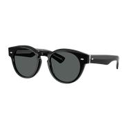 Oliver Peoples Unisex Sunglass Hayton 18k - Couleur du Monture: Noir pur, Couleur de Lentille: Express de minuit polarisé