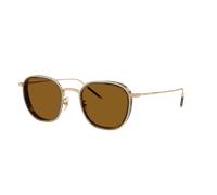Oliver Peoples Unisex Sunglass OV1321ST TK-9 Sun Gold Plated - Couleur du Monture: Plaqué or 18k, Couleur de Lentille: Marron franc