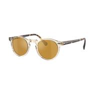 Oliver Peoples Unisex Sunglass OV5217S Gregory Peck Sun - Couleur du Monture: Buff-DTB, Couleur de Lentille: Marron effet miroir Or