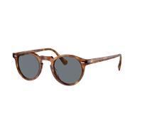 Oliver Peoples Unisex Sunglass OV5217S Gregory Peck Sun - Couleur du Monture: LBR semi-mat, Couleur de Lentille: Photochromique Bleu