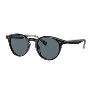Oliver Peoples Unisex Sunglass Romare Sun - Couleur du Monture: Noir, Couleur de Lentille: Bleu polarisé