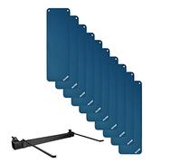OLIVER Set De 10 Tapis De Sport Antidérapants Bleu - Usage Collectif - Musculation Et Fitness Pro