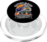 Oliver's Garage Hotrod Car Design pour Le nom Oliver PopSockets PopGrip pour MagSafe