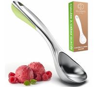 Oliver's Kitchen ® Cuillère à Glace - Créez des Boules Parfaites avec notre Cuillère à glace Solide - La Confortable Poignée Facilite le Travail des Crèmes Glacées Dures !
