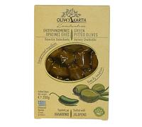 Olive's Earth Olives Vertes Dénoyautées Grecques Naturelles Farcies au Piment Jalapeno Variété Chalkidiki, Paquet de 4 x 200g (Total : 800g)