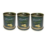 Olives vertes manzanilla farcies aux anchois 120 gr, Lot de 3 boites.