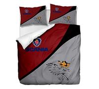 OliveSleep Ensemble de parure de lit au thème Scania, taille double, ensemble de housse de couette, ensemble de literie décoratif 3 pièces avec 2 taies d'oreiller (Multi 7, lit double)