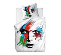 OliveSleep Parure de lit 2 pièces avec Housse de Couette et taie d'oreiller,David Bowie Artwork,140 x 200 cm / 65 x 65 cm x 1,Multi 28