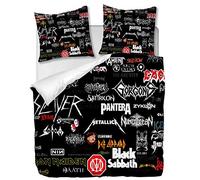 OliveSleep Parure de lit 3 pièces avec Housse de Couette et taies d'oreiller, Série de Rock,240 x 220 cm / 65 x 65 cm x 2(Multi 32, 240x220cm)