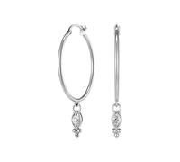 Olivia Burton Boucles d'Oreilles Créoles pour Femme Collection DAINTY en Acier Inoxydable avec Cristal Taille Marquise et Perles Caviar - 24100282