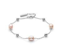 Olivia Burton Bracelet en Perles pour Femme Collection BY THE SEA PEARL en Acier Inoxydable avec Perles d’Eau Douce Teintées Rose - 24100203