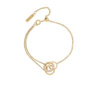 Olivia Burton Bracelet pour Femme Collection CLASSIC CRYSTAL INTERLINK en Or Jaune Clair avec des Anneaux Entrelacés et des Cristaux - 24100005